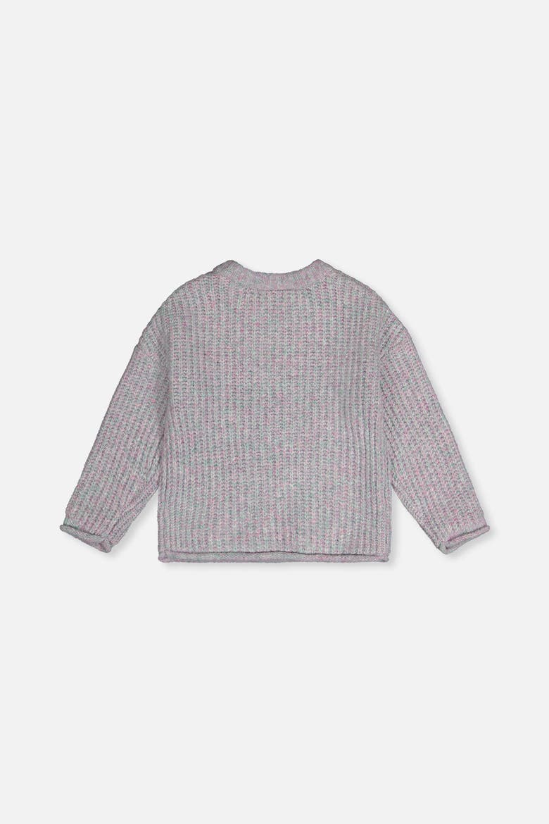Knit Texture Poodle Appliqué Sweater, Alternate, color, Pale Turquoise and Lilac