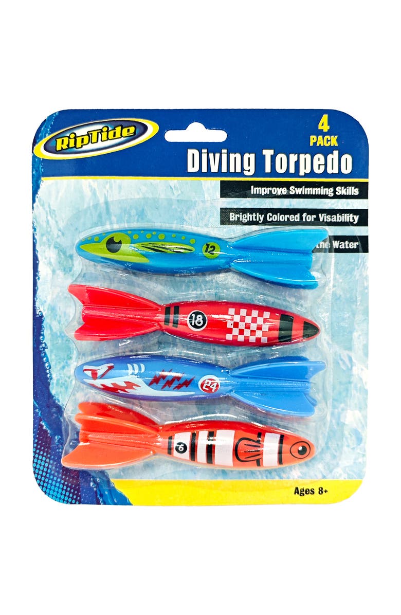 RIPPLE Torpedo Flyers 4 Piece Pool Dive Toys, Kids, Main, color, 