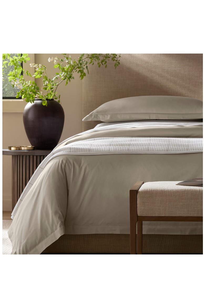 Signature Hemmed Duvet Set, Alternate, color, OAK