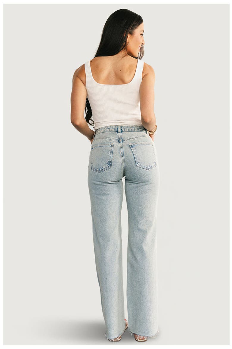 Ronda Mid Rise Ripped Jeans, Alternate, color, Light Wash