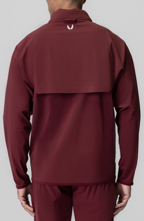 Asrv Aerotex Water Repellent Windbreaker Jacket In Burgundy
