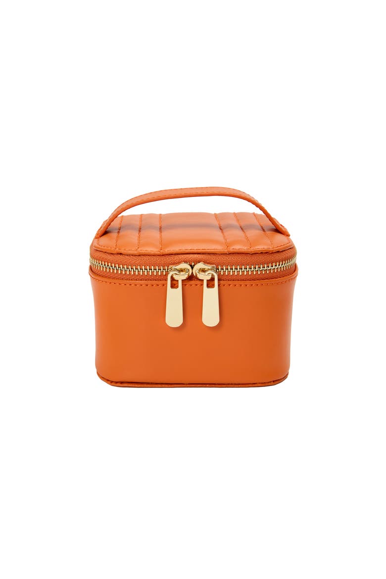 Maria Zip Jewelry Cube, Main, color, Tangerine