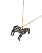 Fable England Zebra Pendant Necklace