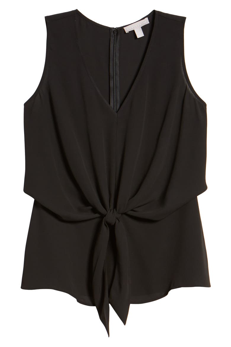 Tie Waist Top, Alternate, color, BLACK