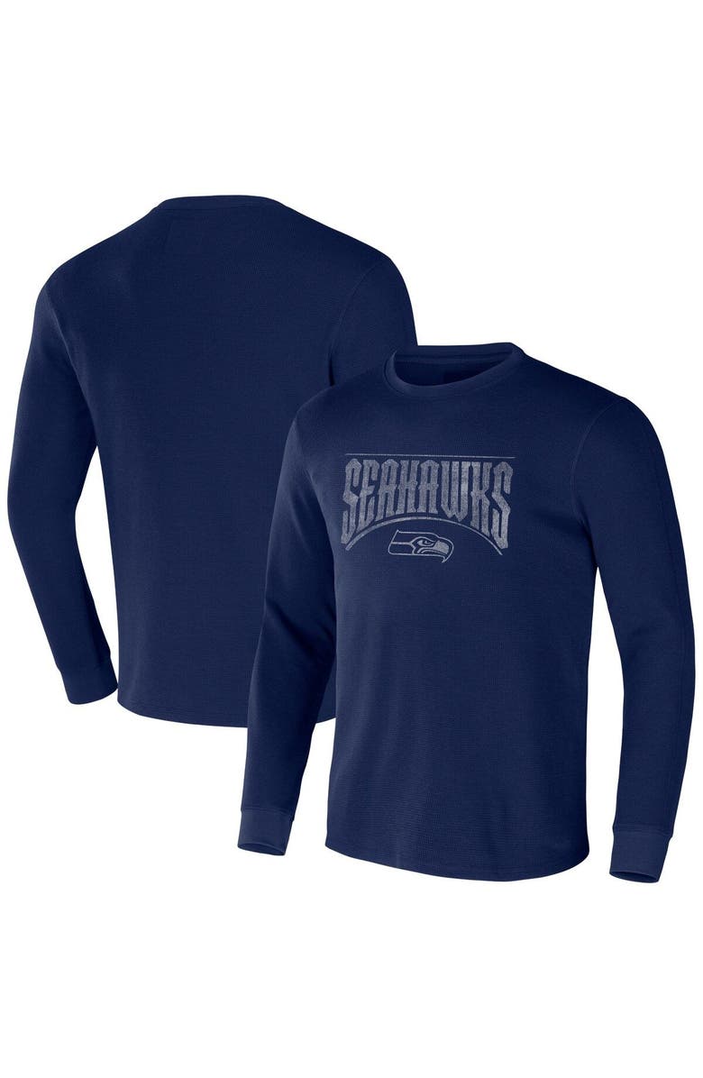 NFL X DARIUS RUCKER Men's NFL x Darius Rucker Collection by Fanatics College Navy Seattle Seahawks Long Sleeve Thermal T-Shirt, Main, color, Navy