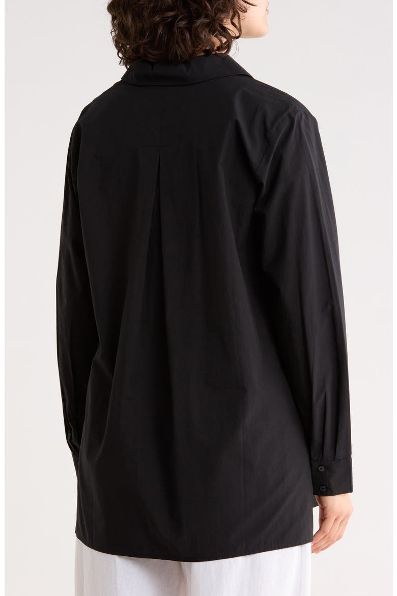 Long Sleeve Organic Cotton Tunic Shirt, Alternate, color, BLACK