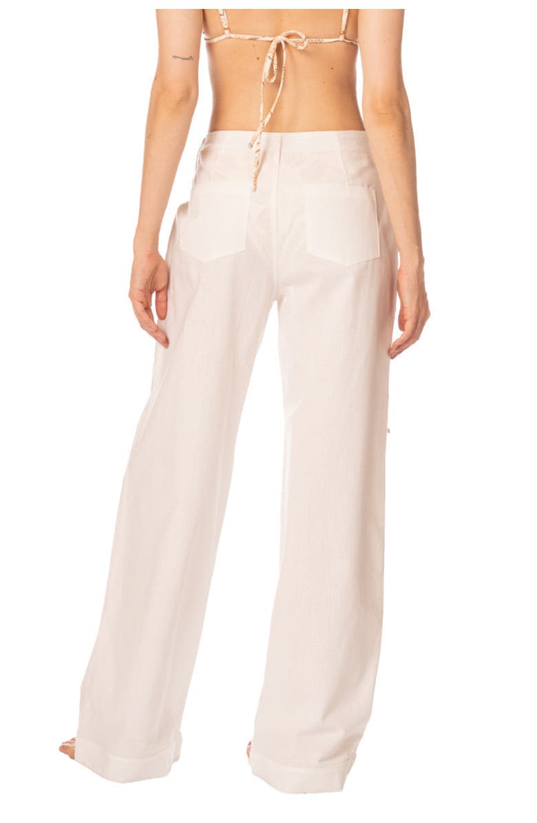 KIBYS Shell Tides Becca Wide Leg Pants, Alternate, color, Off White