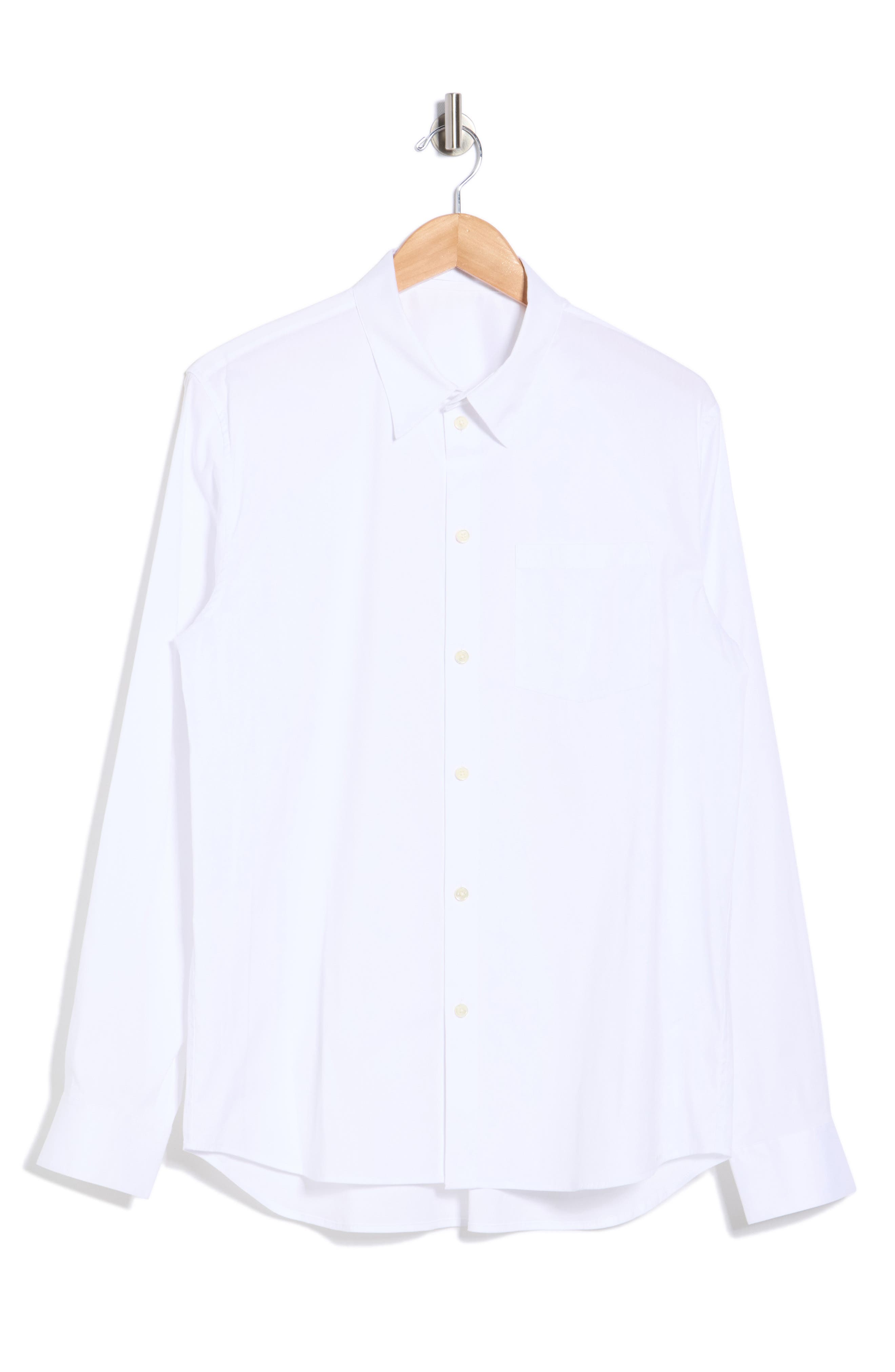 Helmut Lang Solid Stretch Button-Up Shirt