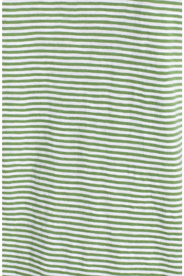 Flounce Short Sleeve Tee, Alternate, color, GREEN- WHITE EVEN STRIPE