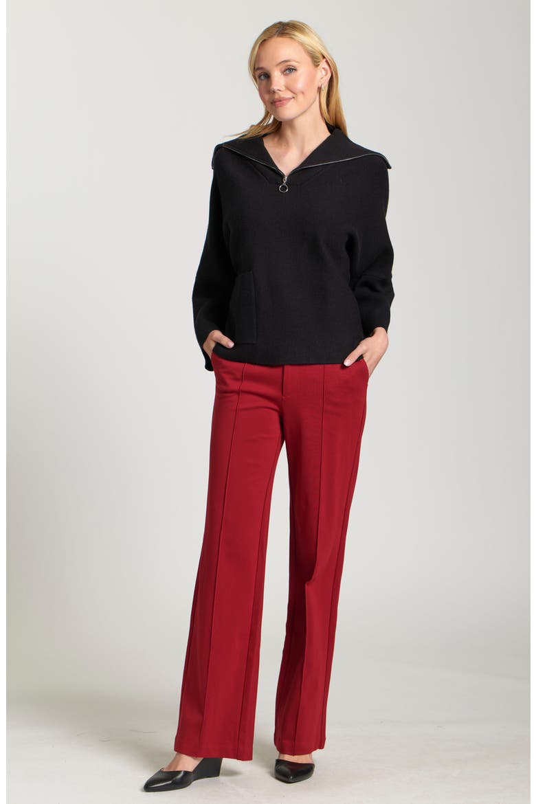 Half-Zip Pullover, Alternate, color, BLACK