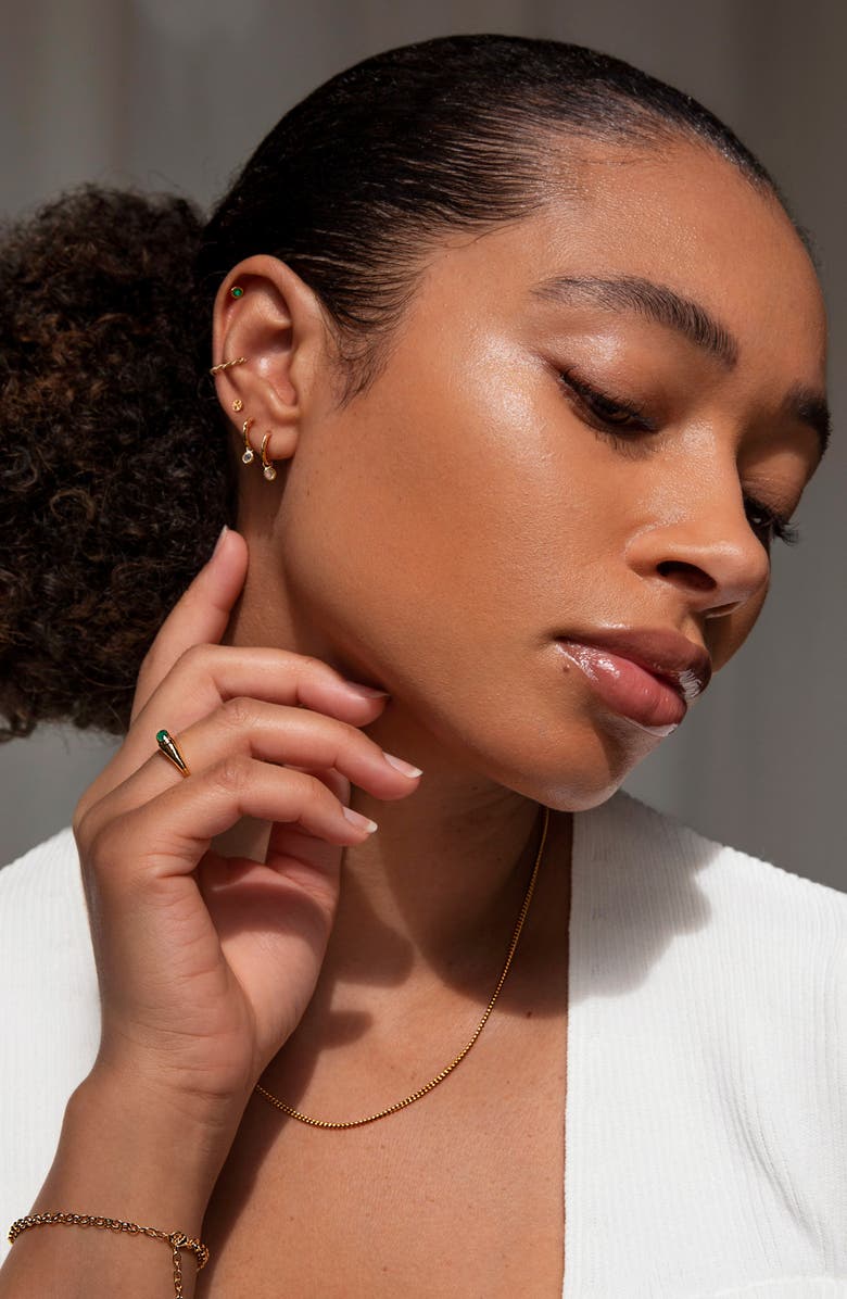 Monica Vinader Mini Topaz Single Huggie Earring, Alternate, color,