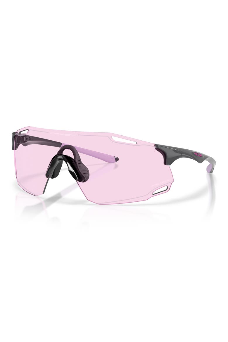 Gender Inclusive Cybr Dyno 139mm Oversize Rectangle Sunglasses, Alternate, color, PINK / GREY