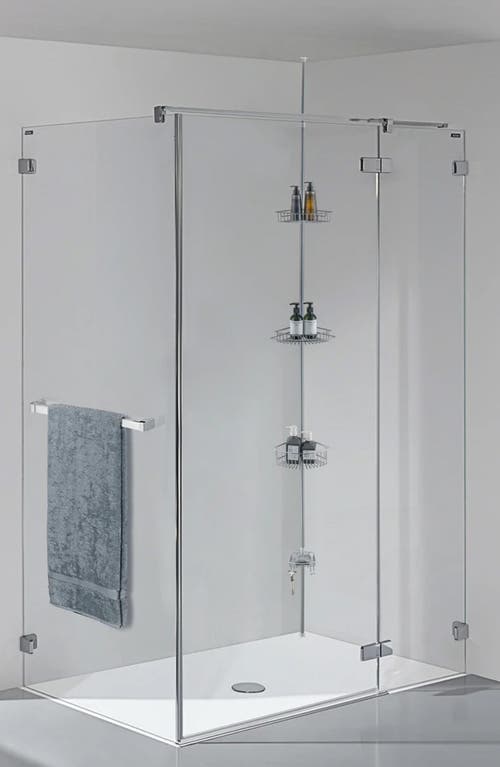 J&v Textiles J And V Textiles Rustproof Corner Shower Caddy In Gray
