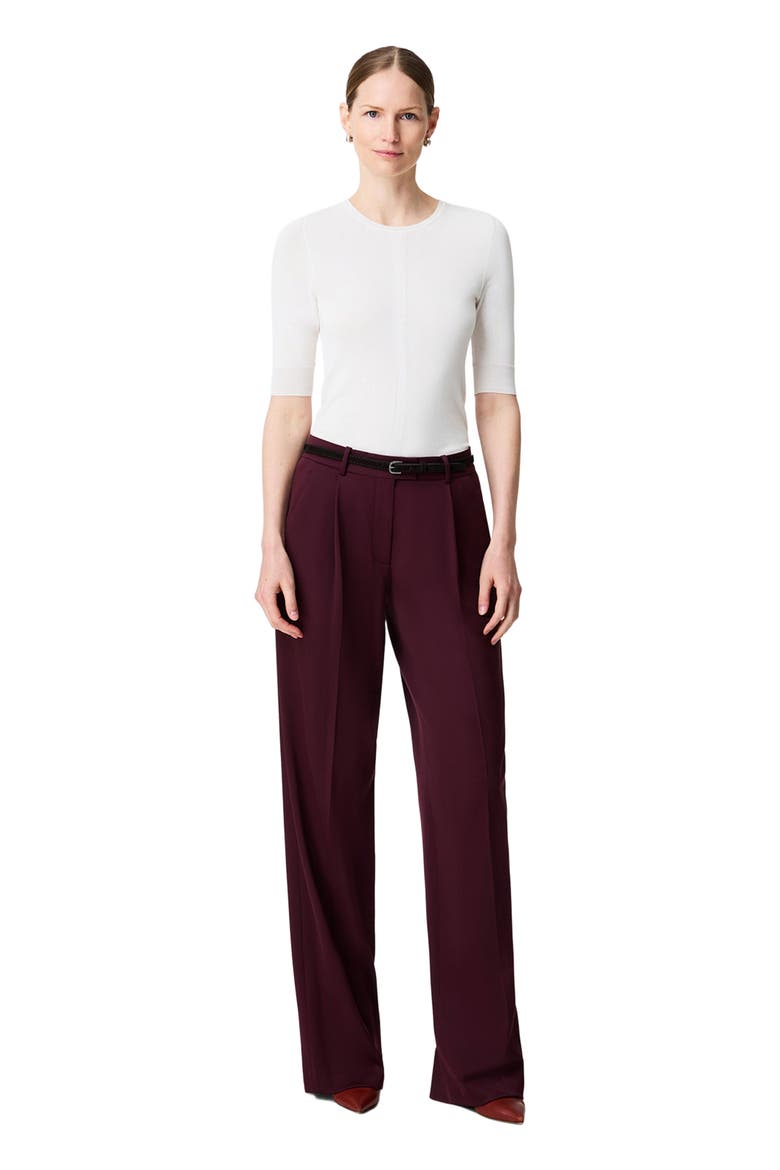Relaxed Wide Leg Pant, Main, color, PLUM