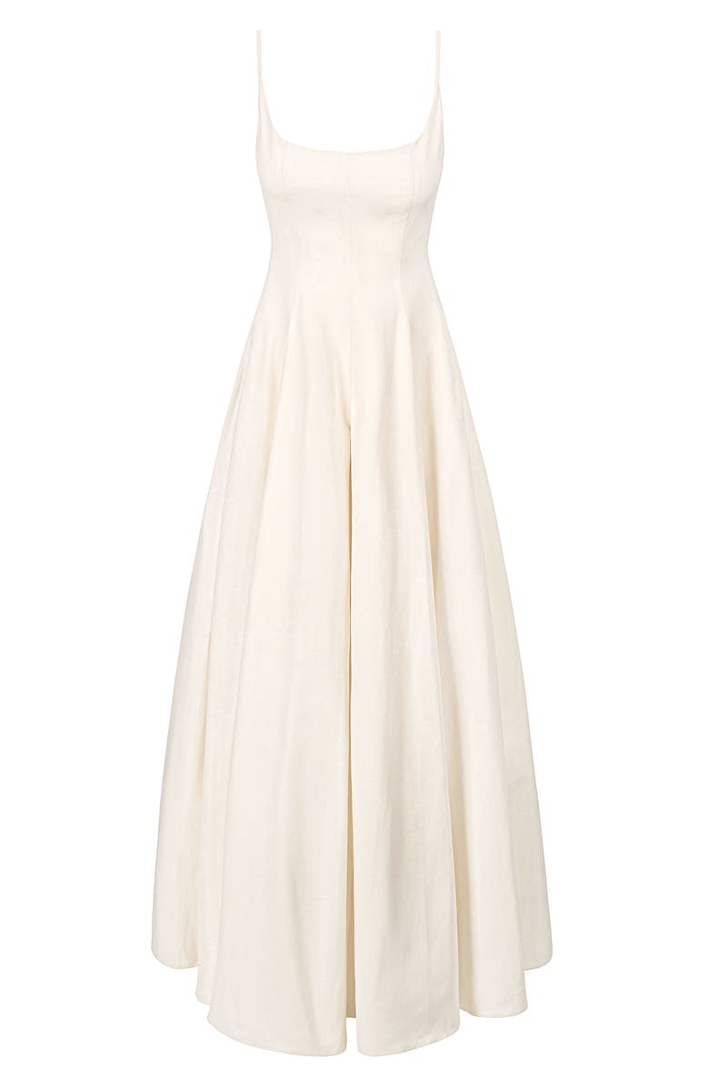 STAUD Joy Cotton Blend Maxi Dress, Alternate, color, Ivory