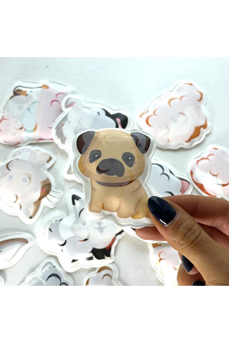 Bath Time Stickers, Muddy Paws, 15 Foam Pieces, Alternate, color, Multicolored