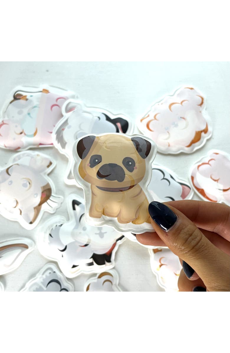 Buddy & Barney Bath Time Stickers, Muddy Paws, 15 Foam Pieces, Alternate, color, Multicolored