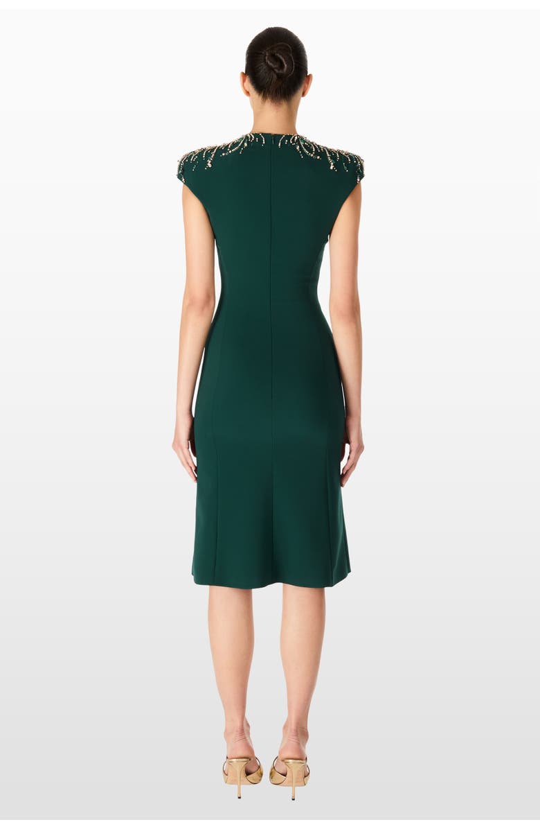 Jenny Packham Ardila Crystal-Embellished Midi Dress, Alternate, color, Green Absinthe