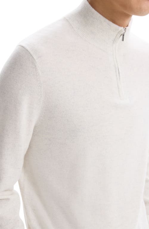 Theory Hilles Quarter Zip Cashmere Sweater In Neutral
