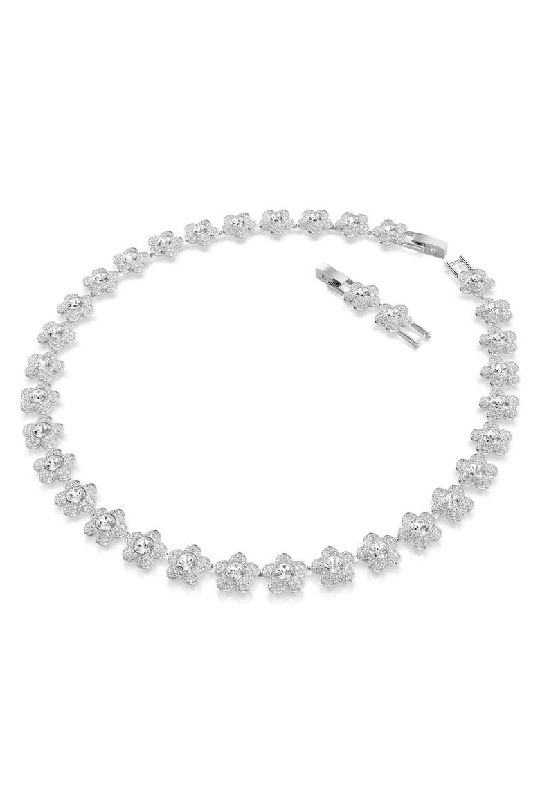x Ariana Grande Crystal Collar Necklace, Alternate, color, SILVER/ WHITE