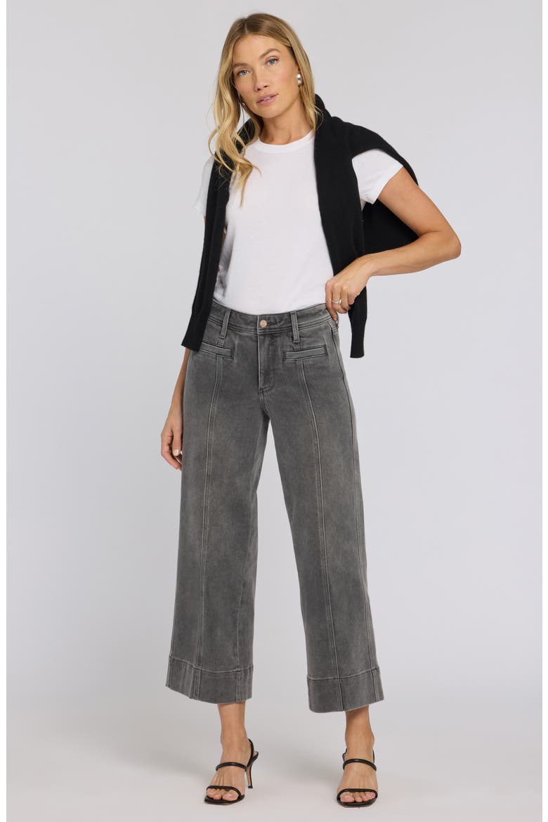 Teresa Seamed Ankle Wide Leg Jeans, Alternate, color, DUSTY ASH