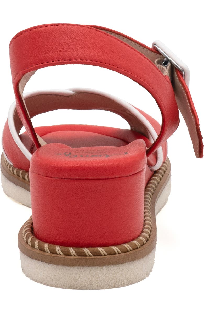 Amalfi by Rangoni Montecarlo Wedge Sandal, Alternate, color, Coral/ White Parma Combo