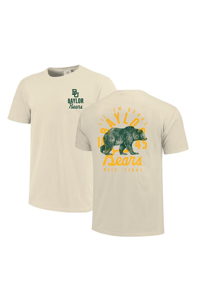 IMAGE ONE Men's Cream Baylor Bears Comfort Colors Mascot Overlay T-Shirt, Alternate, color, 