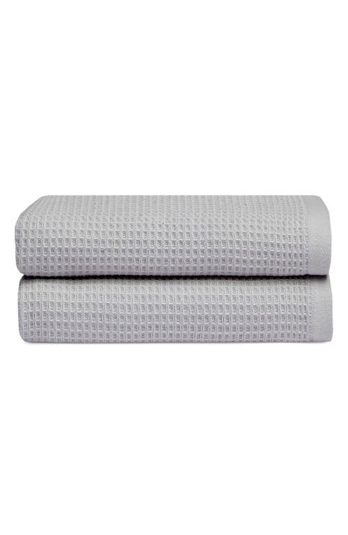 Cozy Earth 2-pack Waffle Hand Towel In Gray