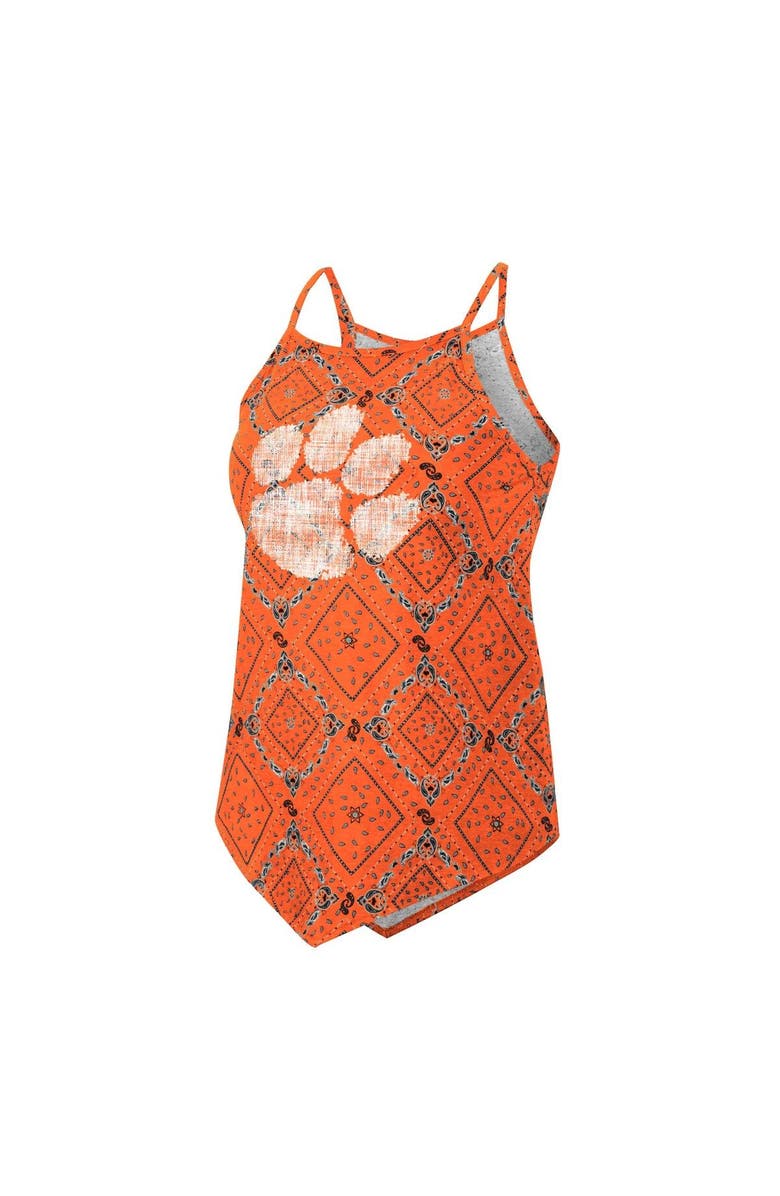 COLOSSEUM X WRANGLER Women's Colosseum x Wrangler Orange Clemson Tigers Bandana Tank Top, Alternate, color, 