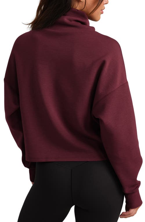 Rhone Dreamglow Mock Neck Top In Burgundy