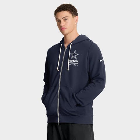 Men's Nike Navy Dallas Cowboys Sideline Standard Issue Utility Player Dri-FIT Full-Zip Hoodie
