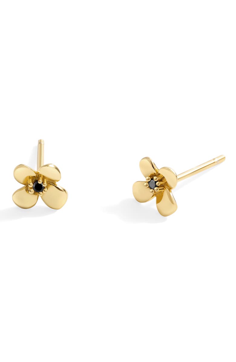 Mint & Lily Dainty Floral Statement Stud Earrings, Alternate, color, 18K Gold Over Sterling Silver