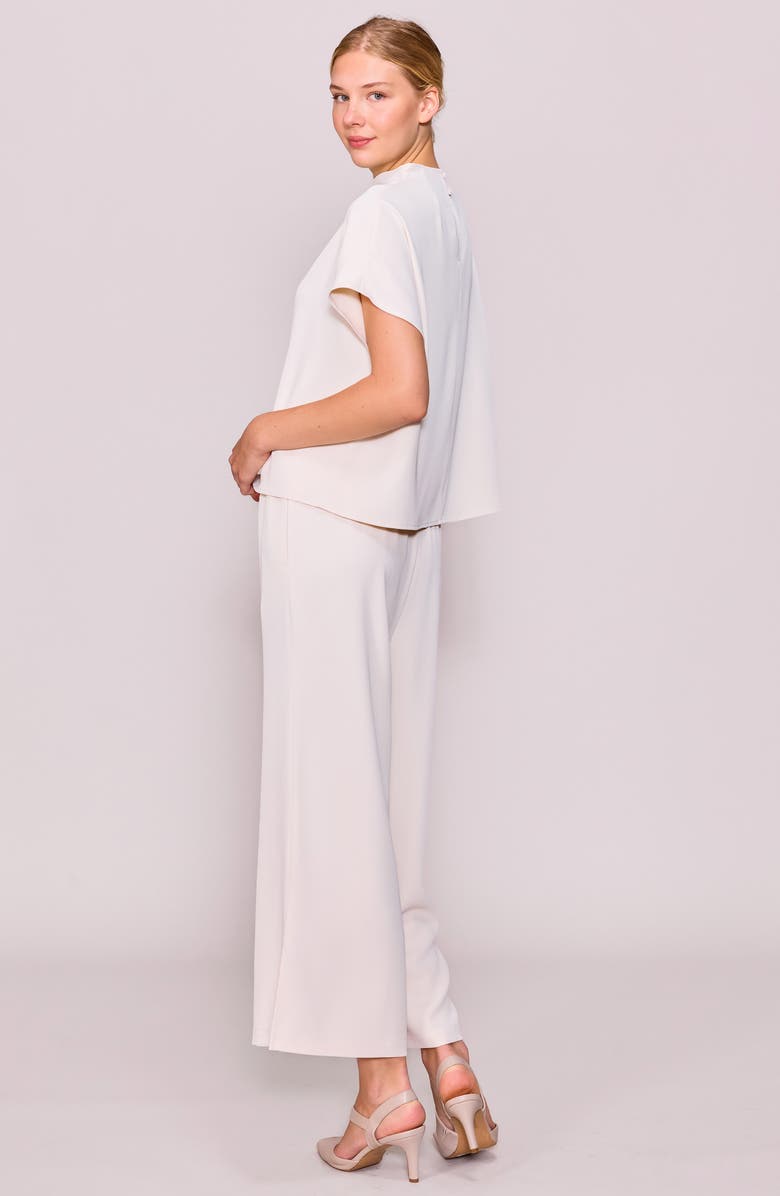 MELLODAY Crepe Top, Alternate, color, Bone