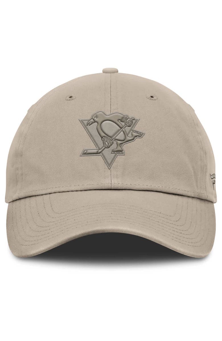 FANATICS Men's Fanatics Tan Pittsburgh Penguins Authentic Pro Road Adjustable Hat, Alternate, color, Tan