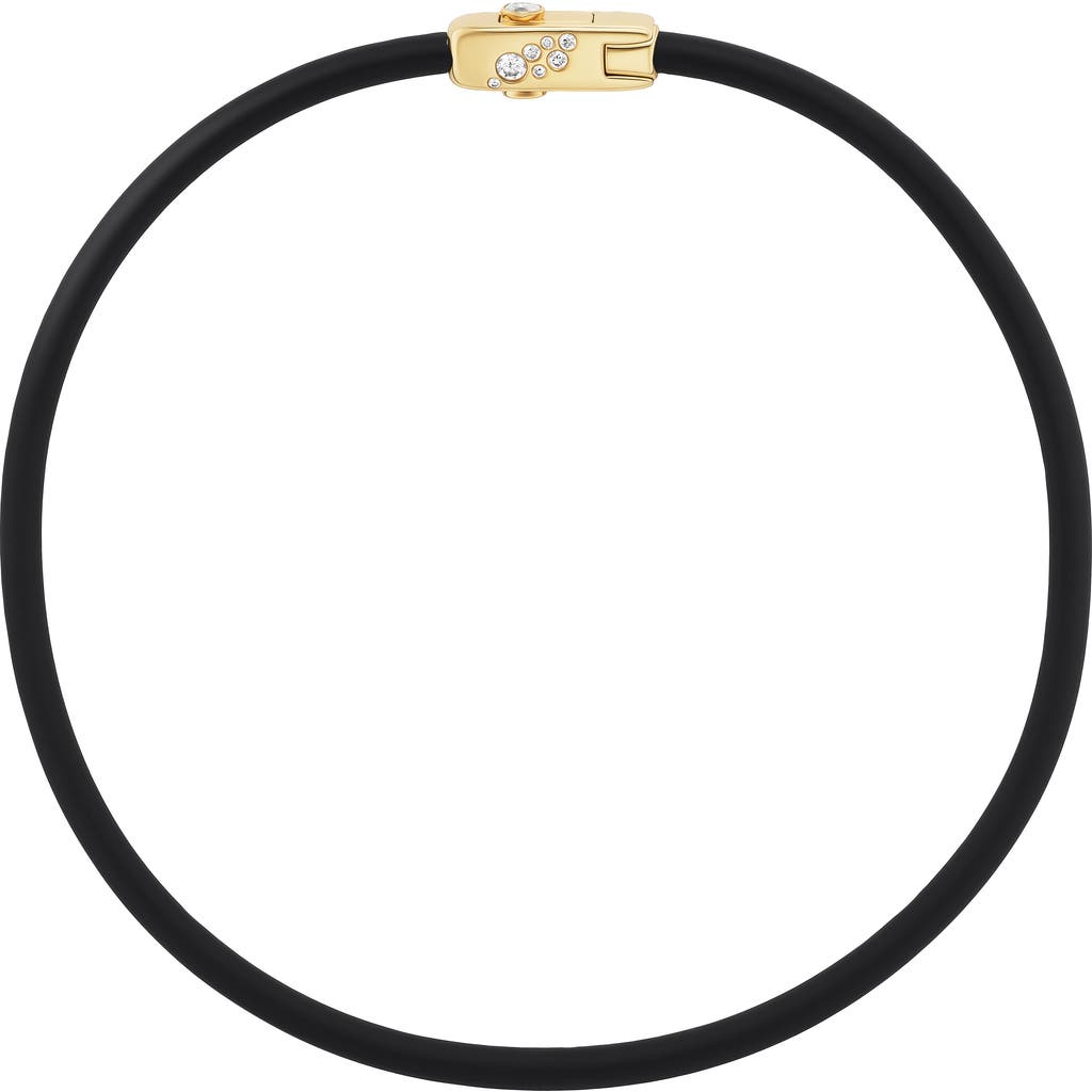 Uniform Object Carbon Torque Diamond Necklace In Yellow Gold