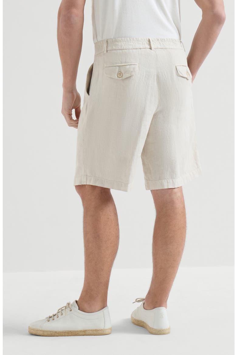 Linen Bermuda shorts, Alternate, color, Panama