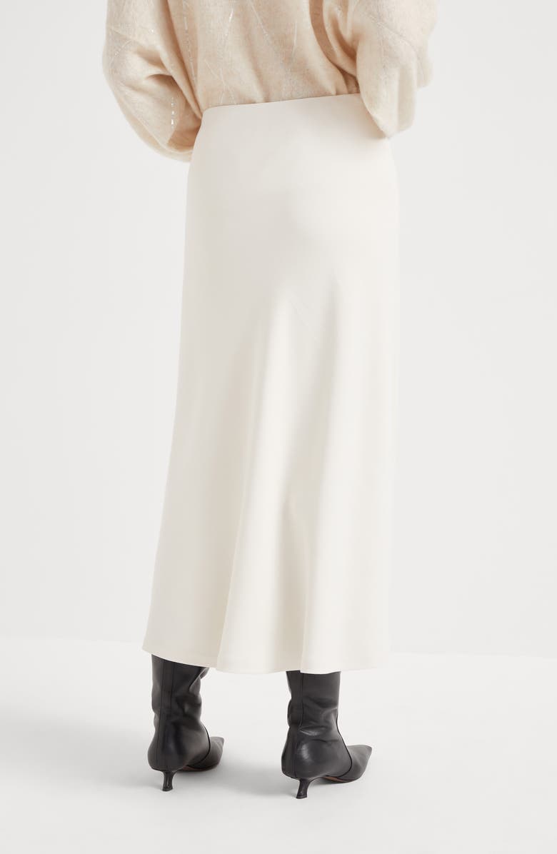 Brunello Cucinelli Twill couture Flute skirt, Alternate, color, 