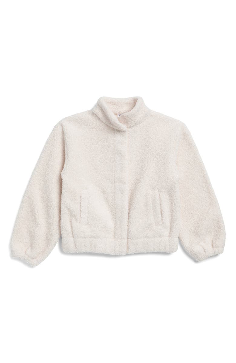 Splendid Kids' Fleece Teddy Jacket, Main, color, Off White