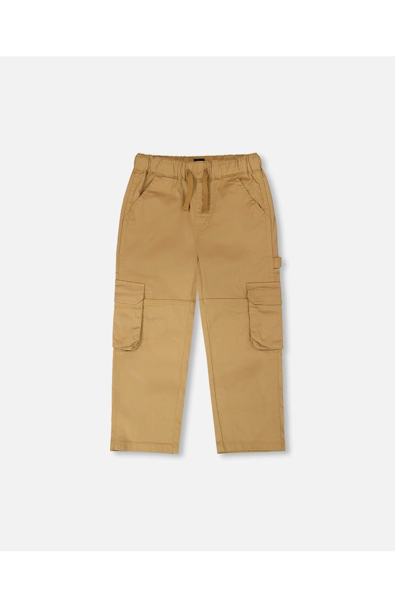 Deux par Deux Stretch Twill Carpenter Pants, Main, color, Beige