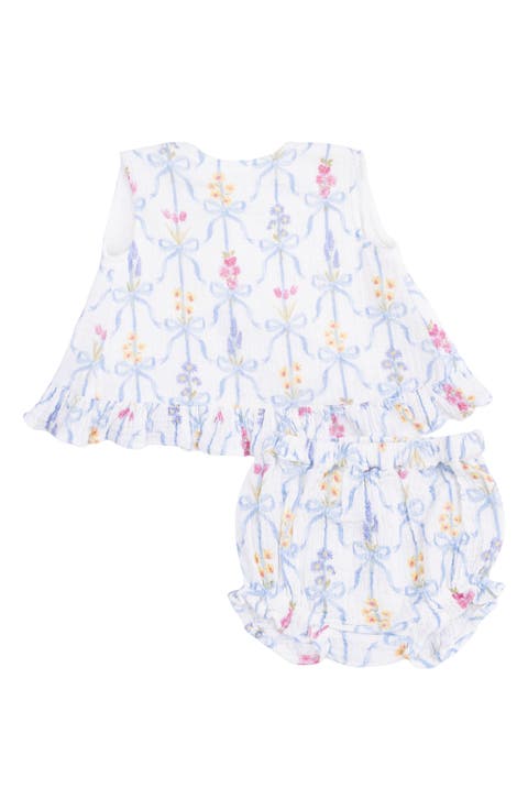 Ribbon Bouquet Organic Cotton Dress & Bloomers Set (Baby)