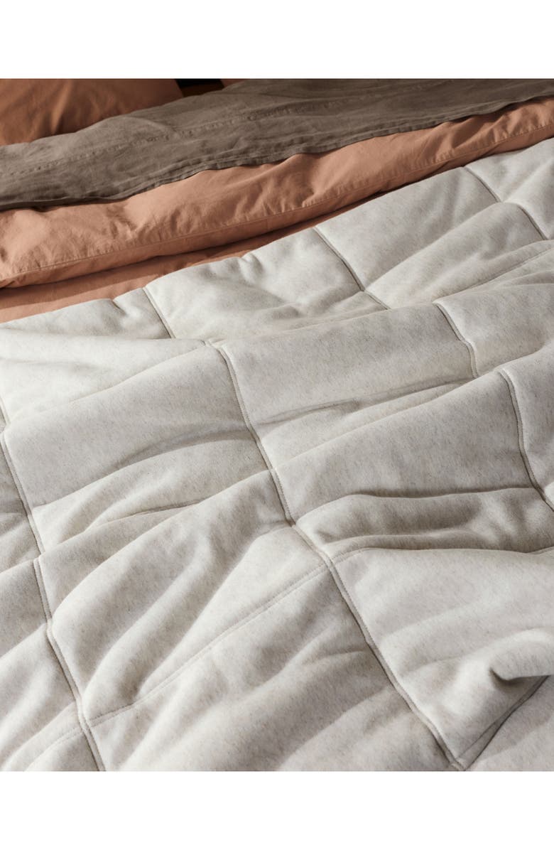 Parachute Linen Tencel<sup>™</sup> Lyocell Jersey Quilt, Alternate, color, Heathered Oatmeal