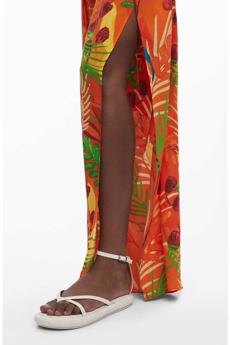 Wide Leg Cover-Up Pants, Alternate, color, ORANGE