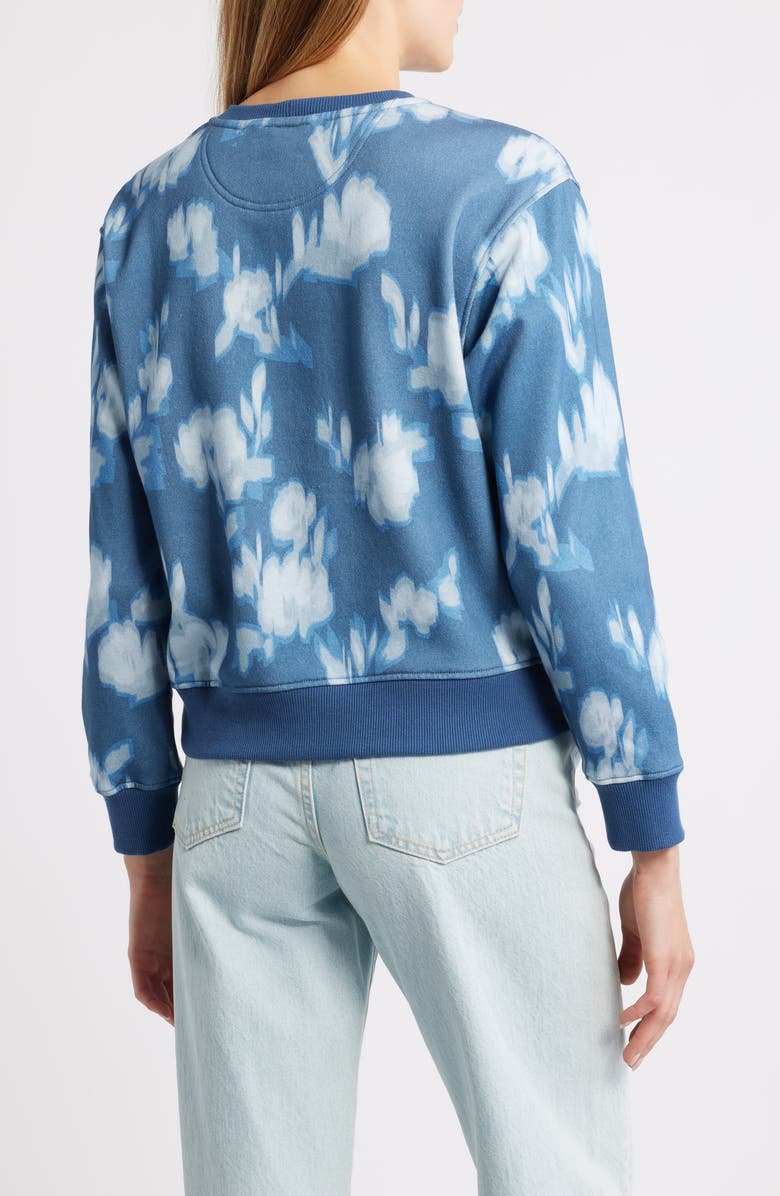 CITY BLUES Classic Print Sweatshirt, Alternate, color, Cadet Blue