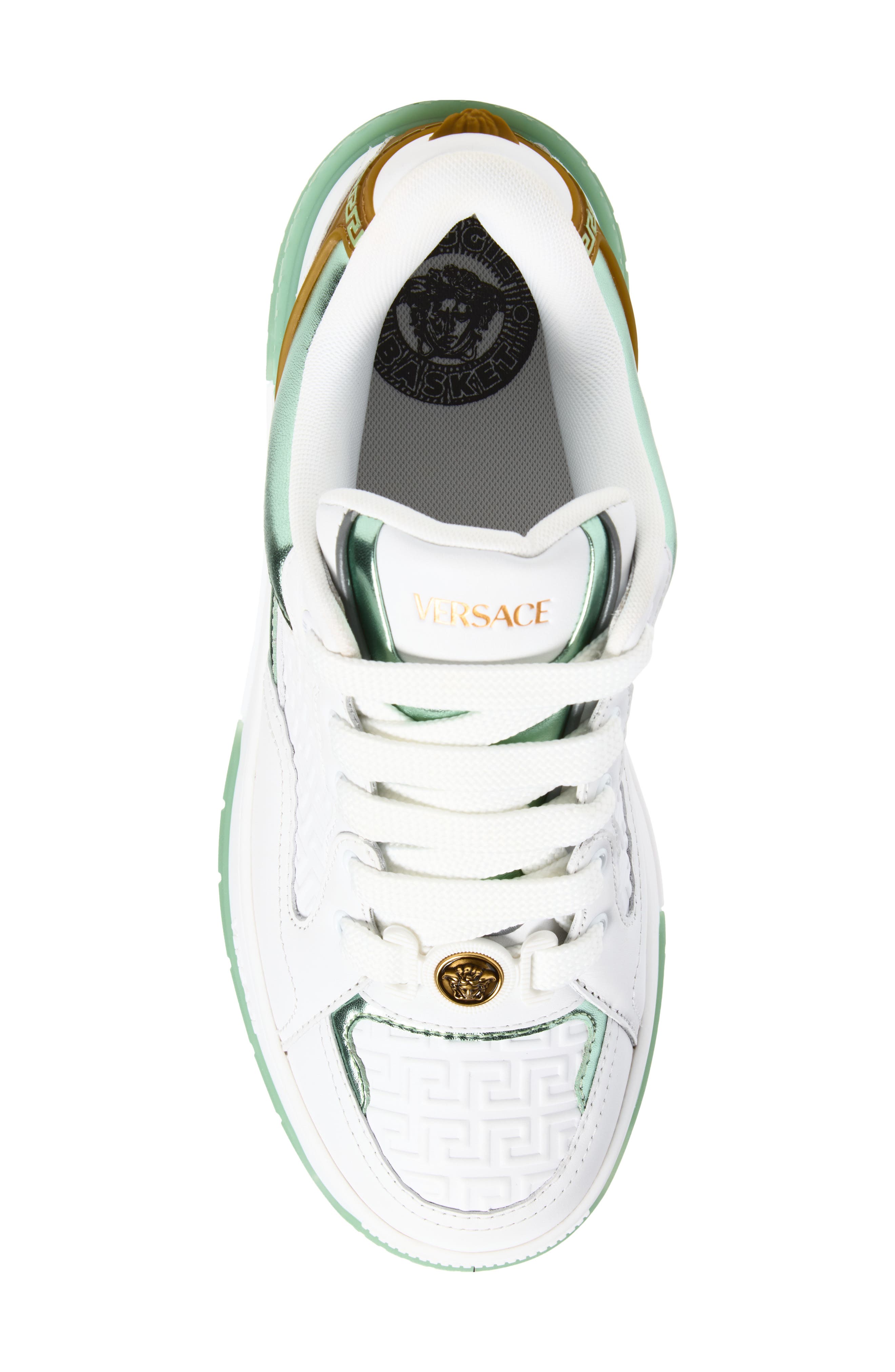 Medusa Sneaker, Alternate, color, WHITE MINT GOLD 82
