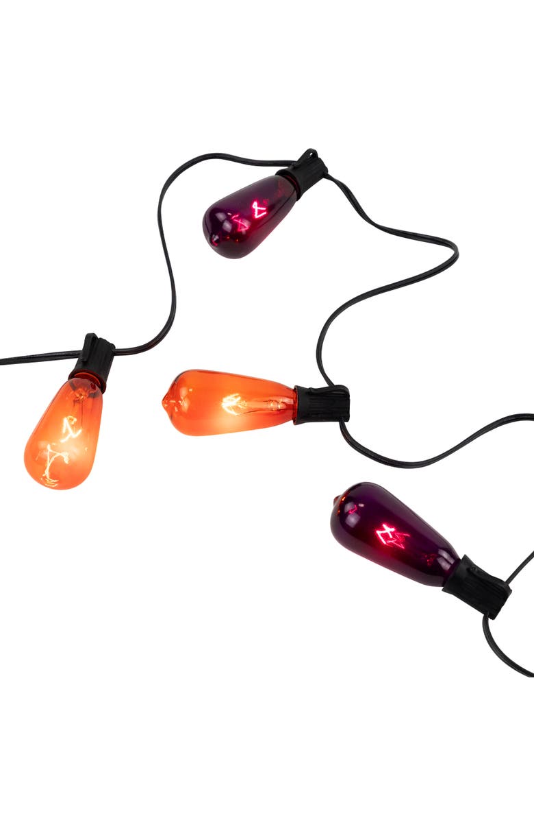 Northlight Edison E17 Halloween Light Set - Orange and Purple - 9' Black Wire - 10ct, Alternate, color, 