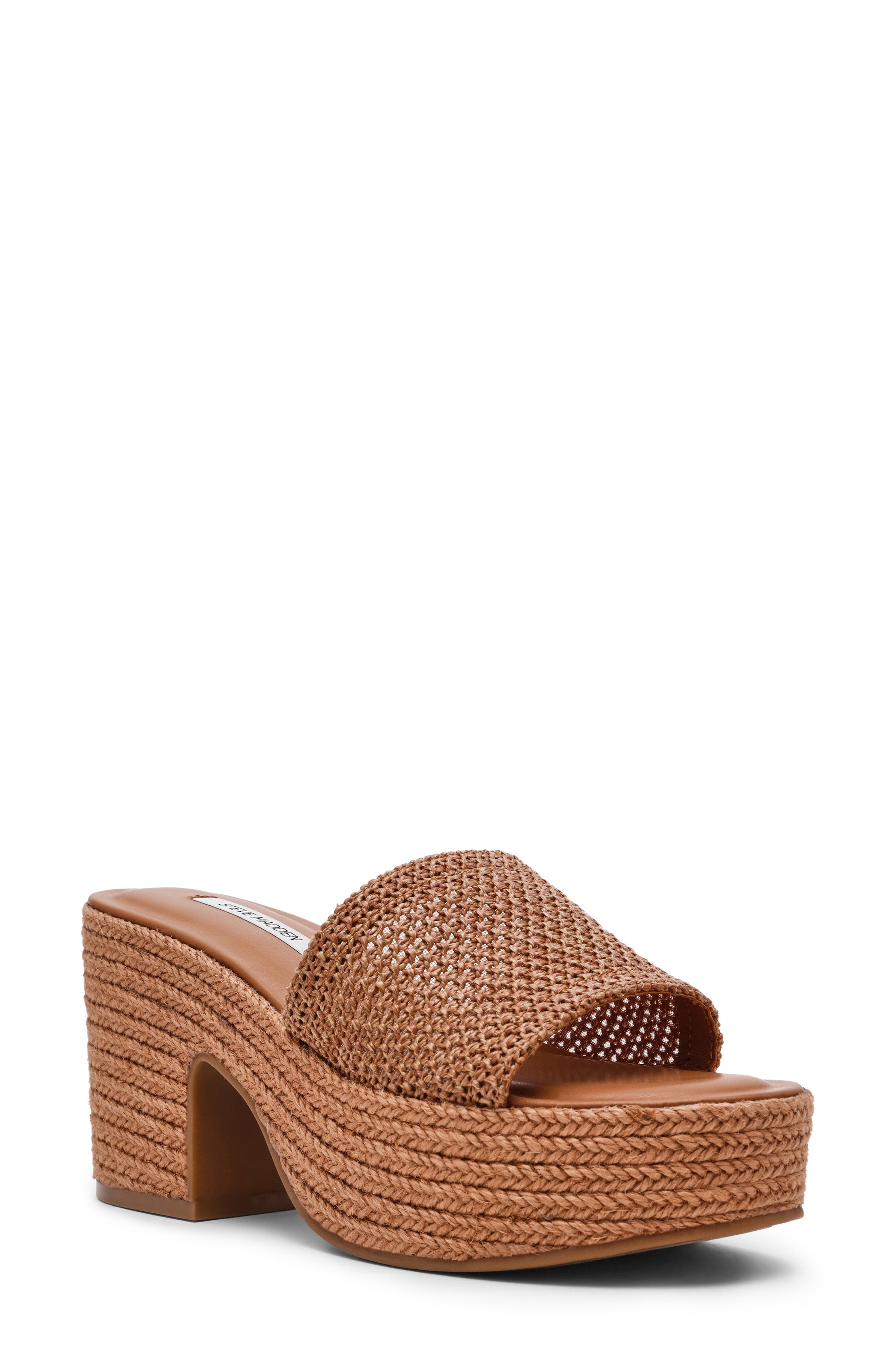 Steve Madden Trippy Platform Sandal, Main, color, Cognac