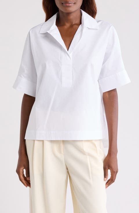Oversize Poplin Popover Shirt