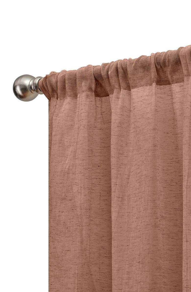 French Connection Charter Crushed Set of 2 Curtain Panels, Alternate, color, Dusty Pink