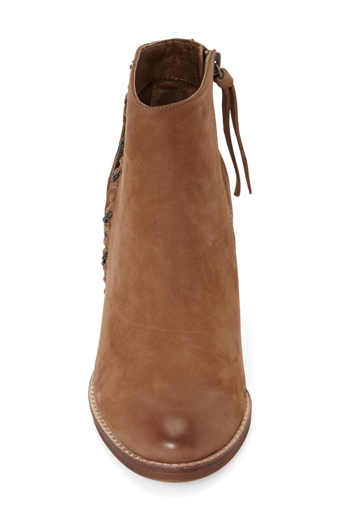 'Juneau' Fringe Bootie, Alternate, color, TEAK NUBUCK