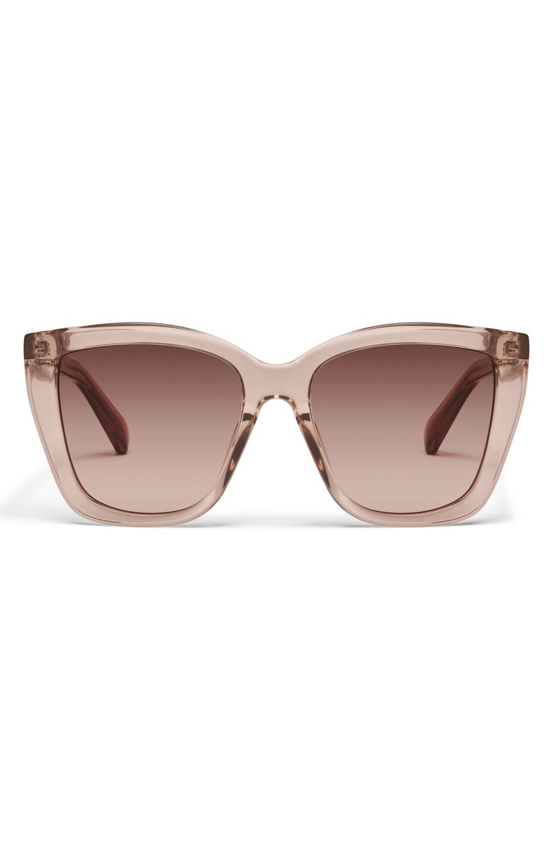 QUAY See Ya 56mm Gradient Square Sunglasses, Main, color, Doe/ Brown Fawn
